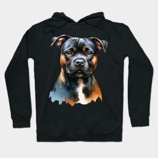 Staffordshire Bull Terrier Watercolor - Beautiful Dog Hoodie